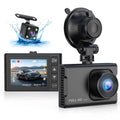 Dual 1080P Full HD Dash Cam with Night Vision, 3-Inch LCD, G-Sensor & Parking Mode - Ultimate Car Safety Solution!